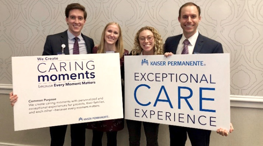 Sam, Morgan, Kaylyn, And Grant Participating In The Launch Of KP's Exceptional Care Experience Initiative.